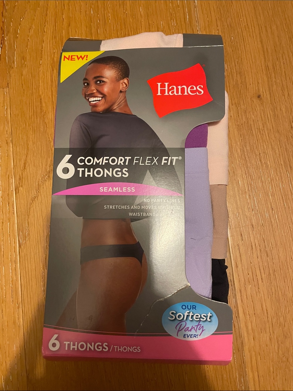 Hanes Seamless Thong Panty Set (M 6)
